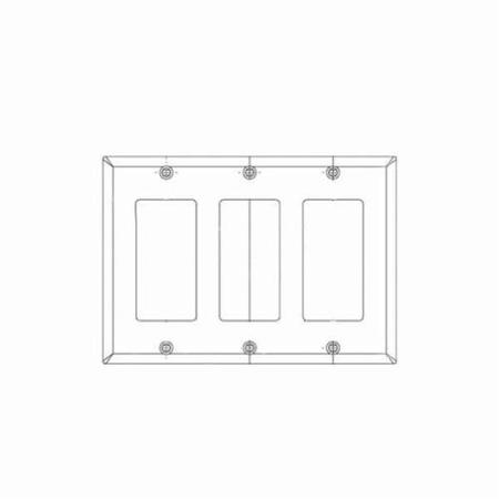 LEVITON Wallplates 3 Gang Dec Wlplt Nylon La 80411-NT